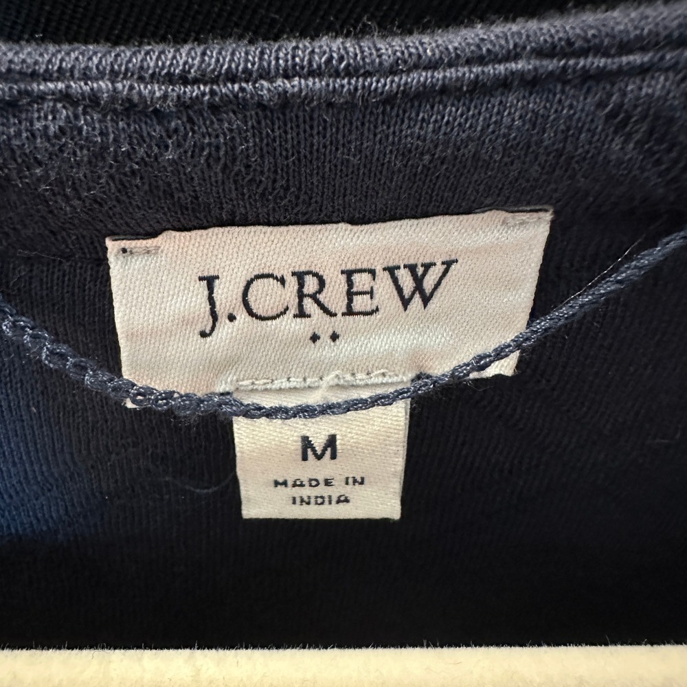 J. Crew Factory‎ Quilted Jacket Women's Medium Navy Blue Open Front Pockets Fa24 - Picture 2 of 11